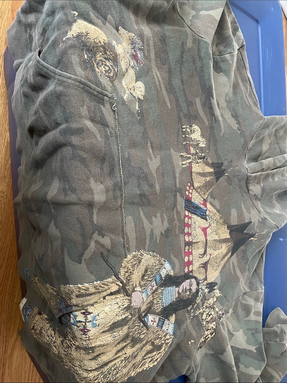 Men's Denim and Supply Ralph Lauren Camo Hoodie - Picture 4 of 5
